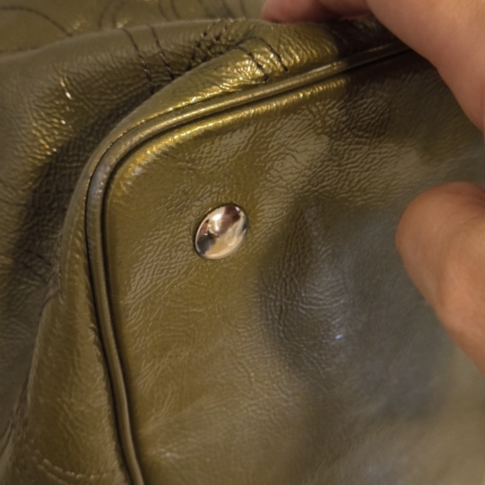 ✨Low Start ✨Coach Olive Green Signature Coated Shoulder Bag - Picture 11 of 11